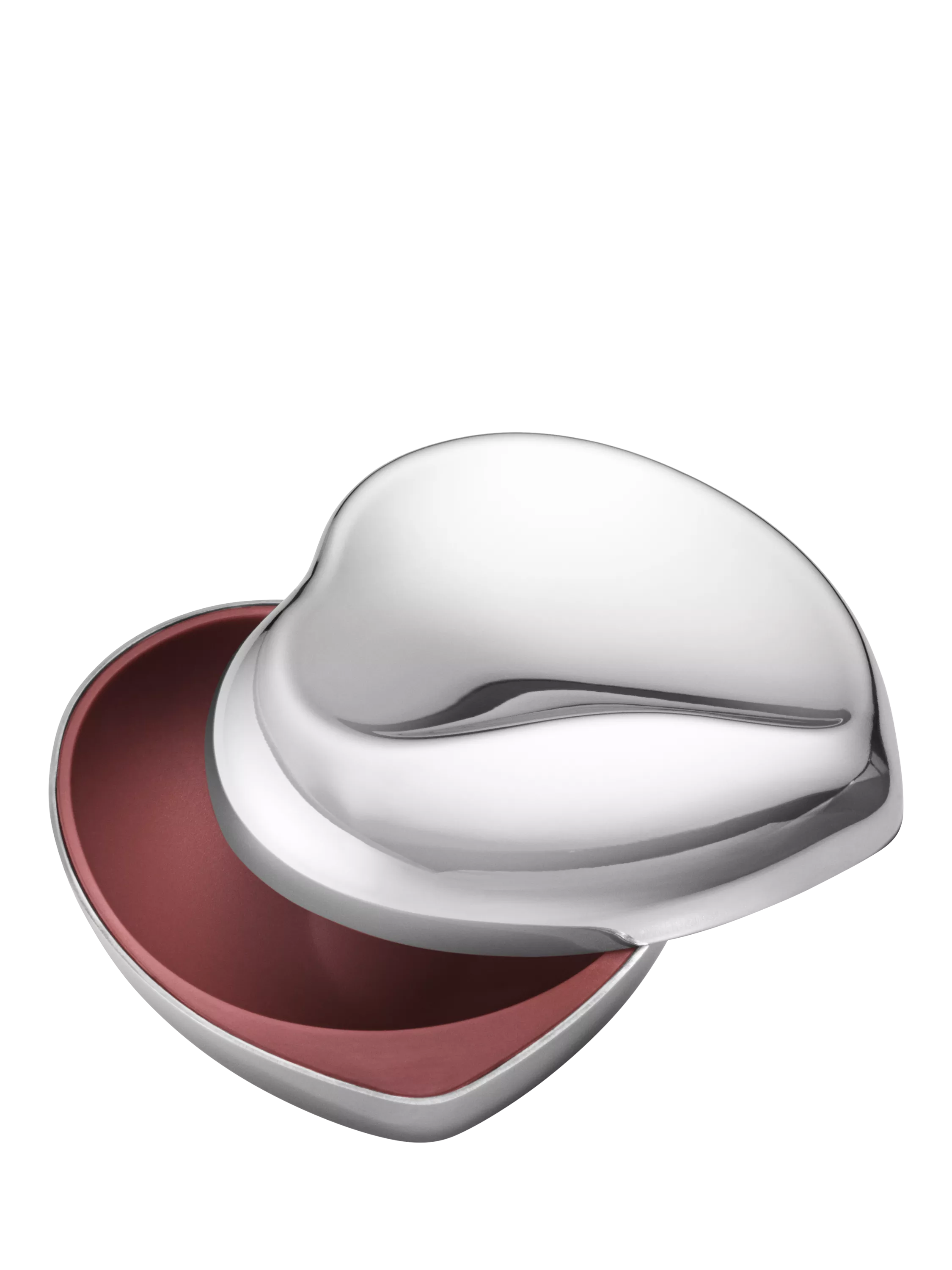 Georg Jensen heart pill box stainless steel (British brand)