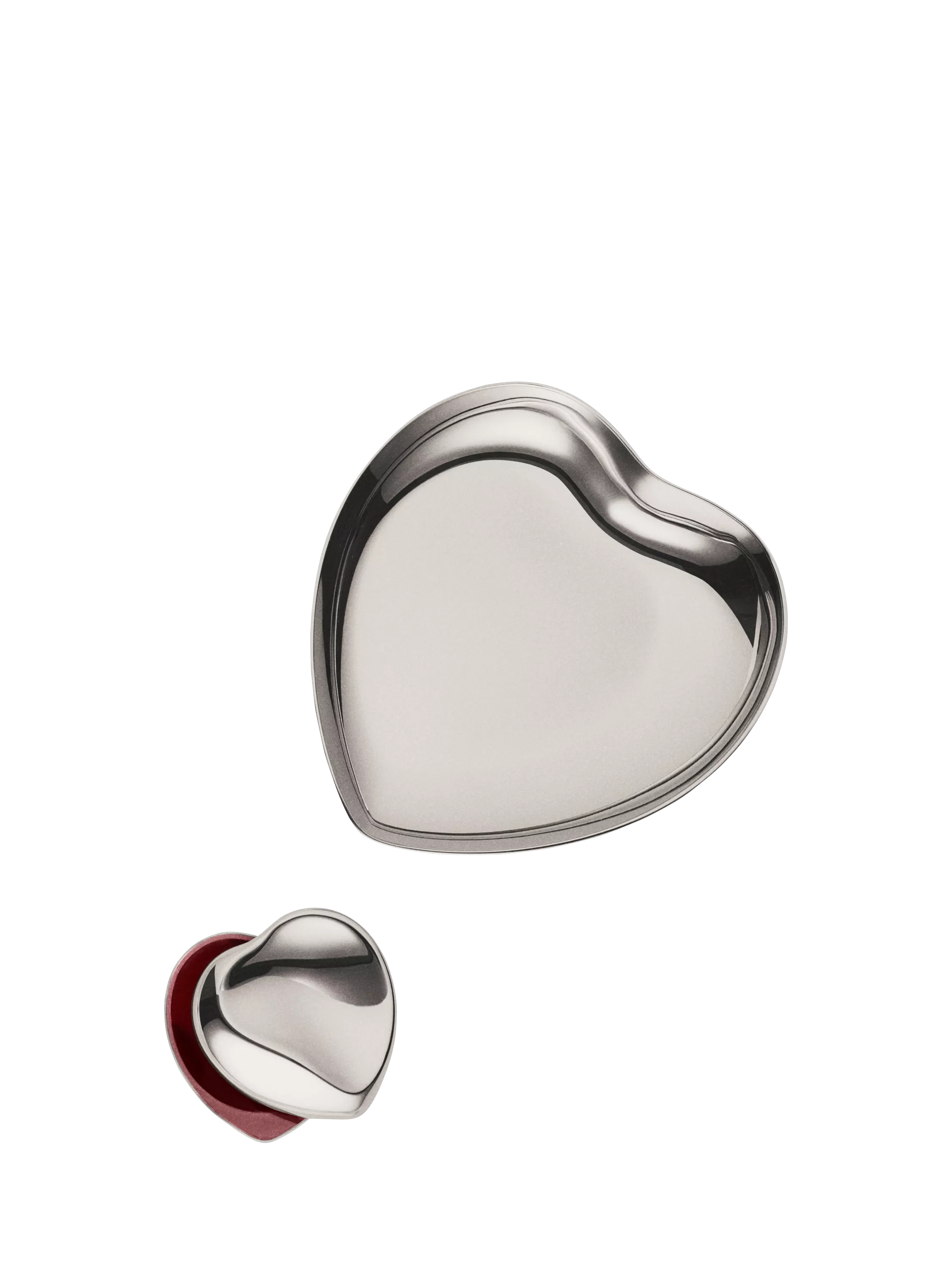 Georg Jensen heart pill box stainless steel (British brand)