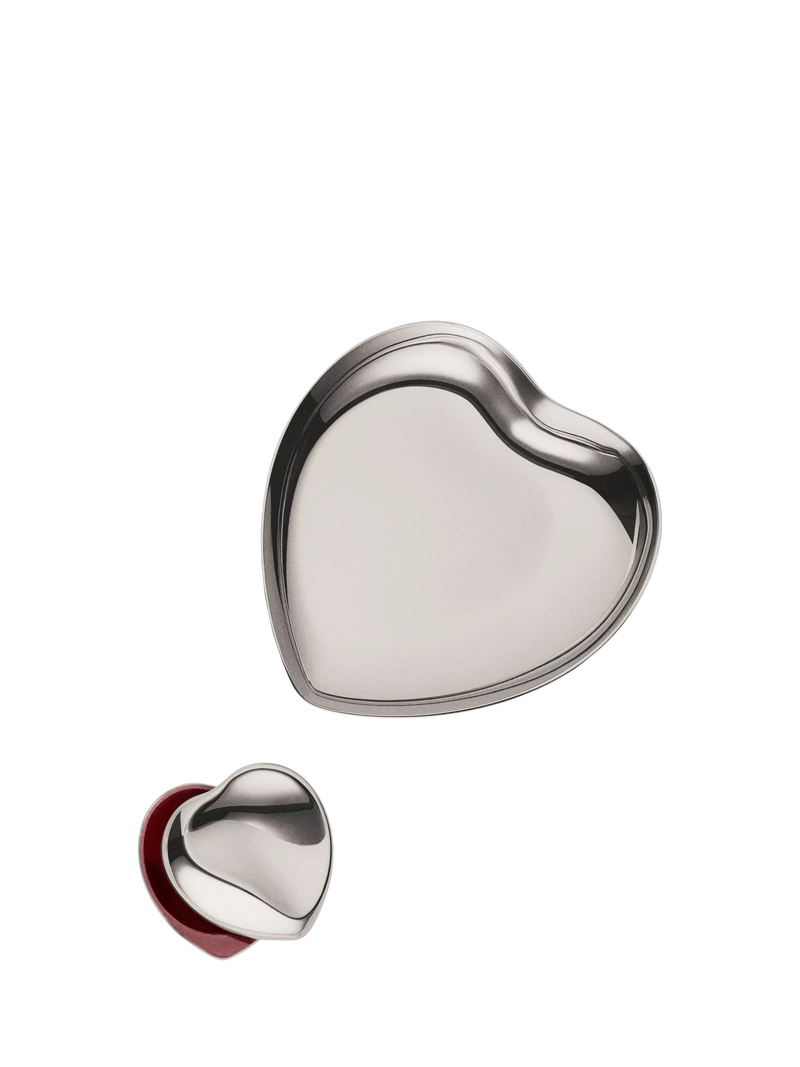 Georg Jensen heart pill box stainless steel (British brand)
