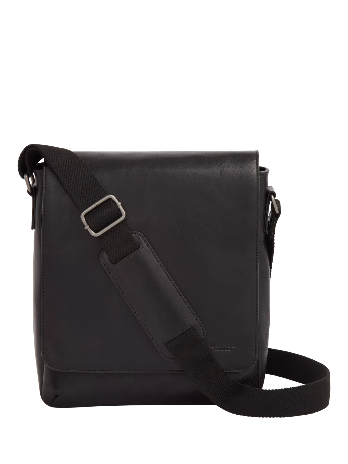 Osprey London leather messenger bag black (British brand)