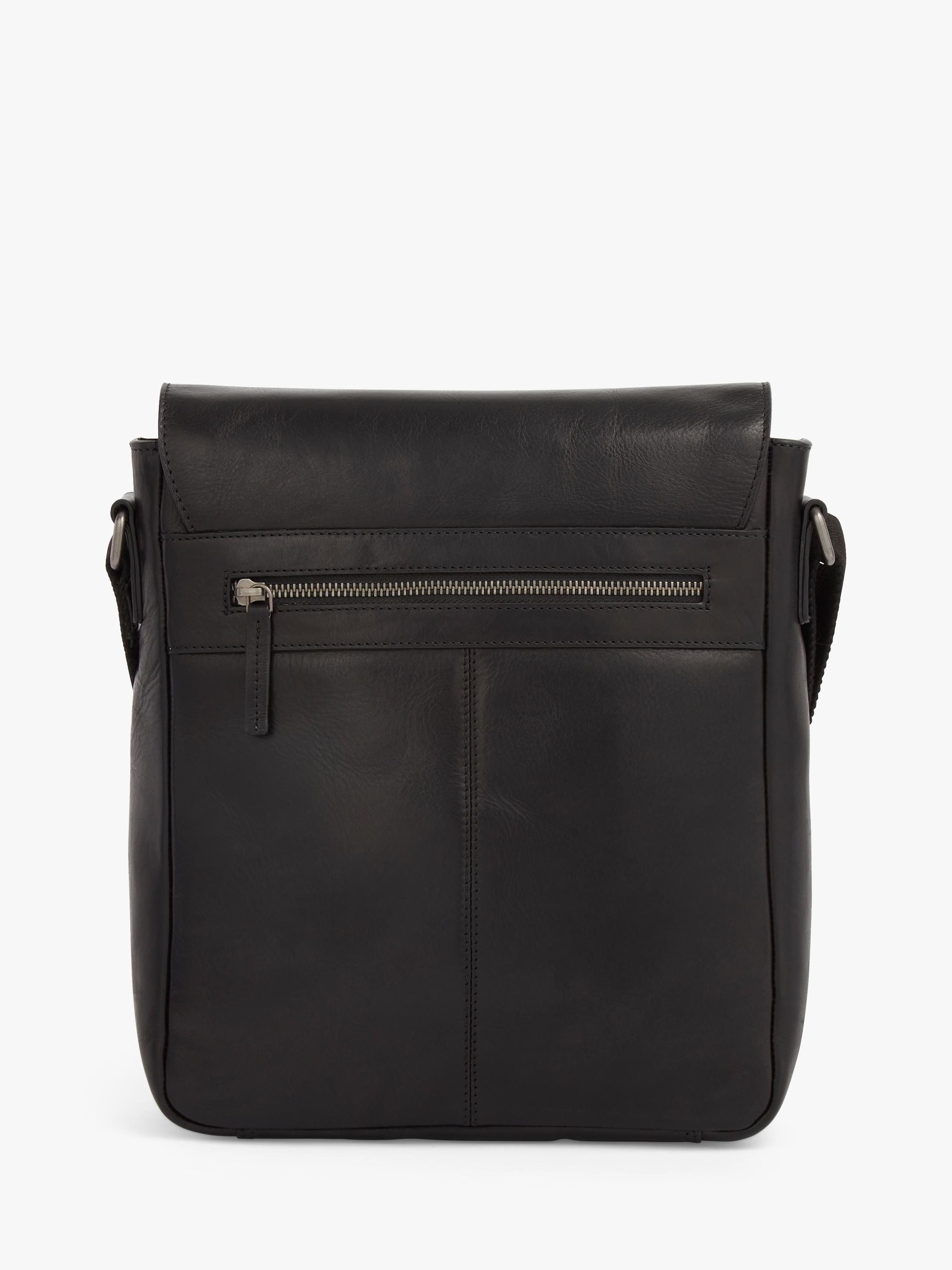 Osprey London leather messenger bag black (British brand)