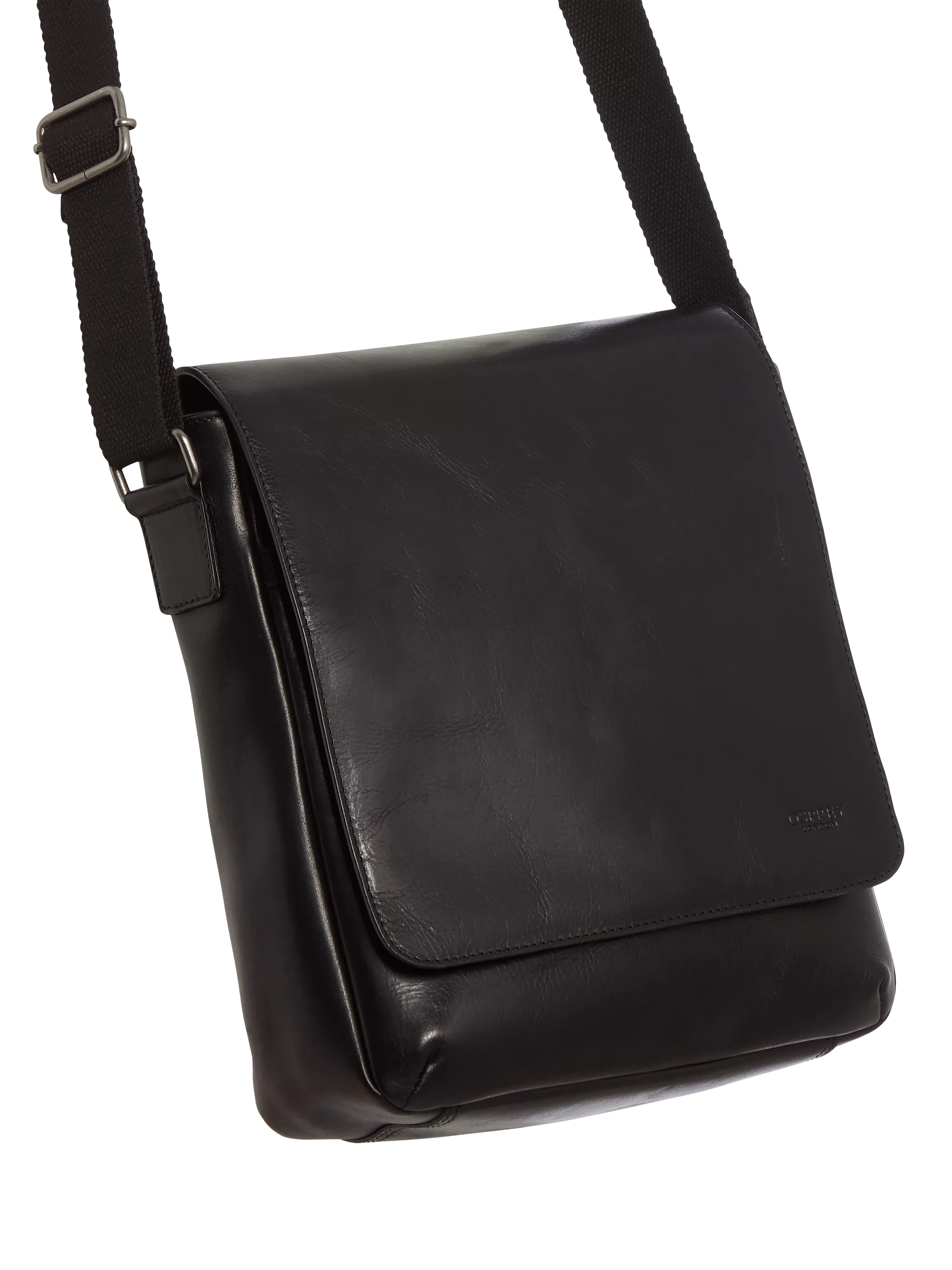Osprey London leather messenger bag black (British brand)