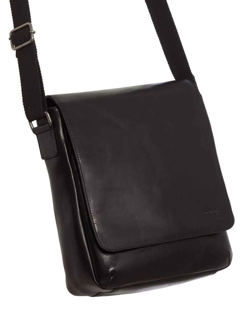 Osprey London leather messenger bag black (British brand)