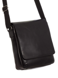 Osprey London leather messenger bag black (British brand)