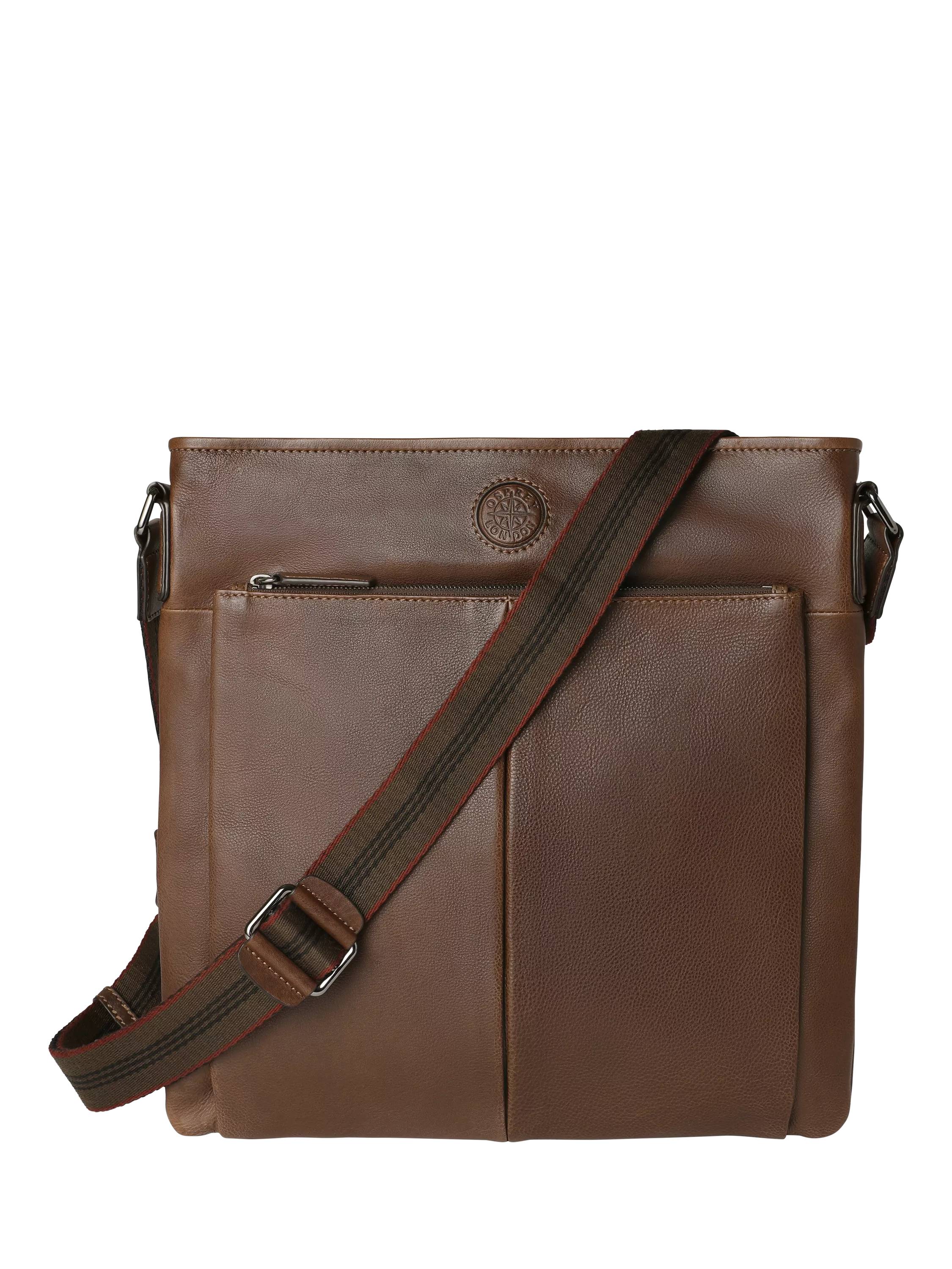 OSPREY LONDON The Compass Leather Crossbody Bag, Tan