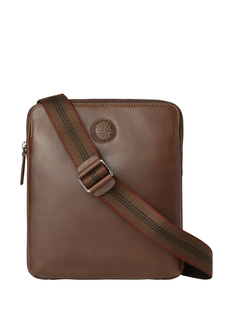 OSPREY LONDON Kompass kleine Umhängetasche aus Milano-Leder, UK-Version