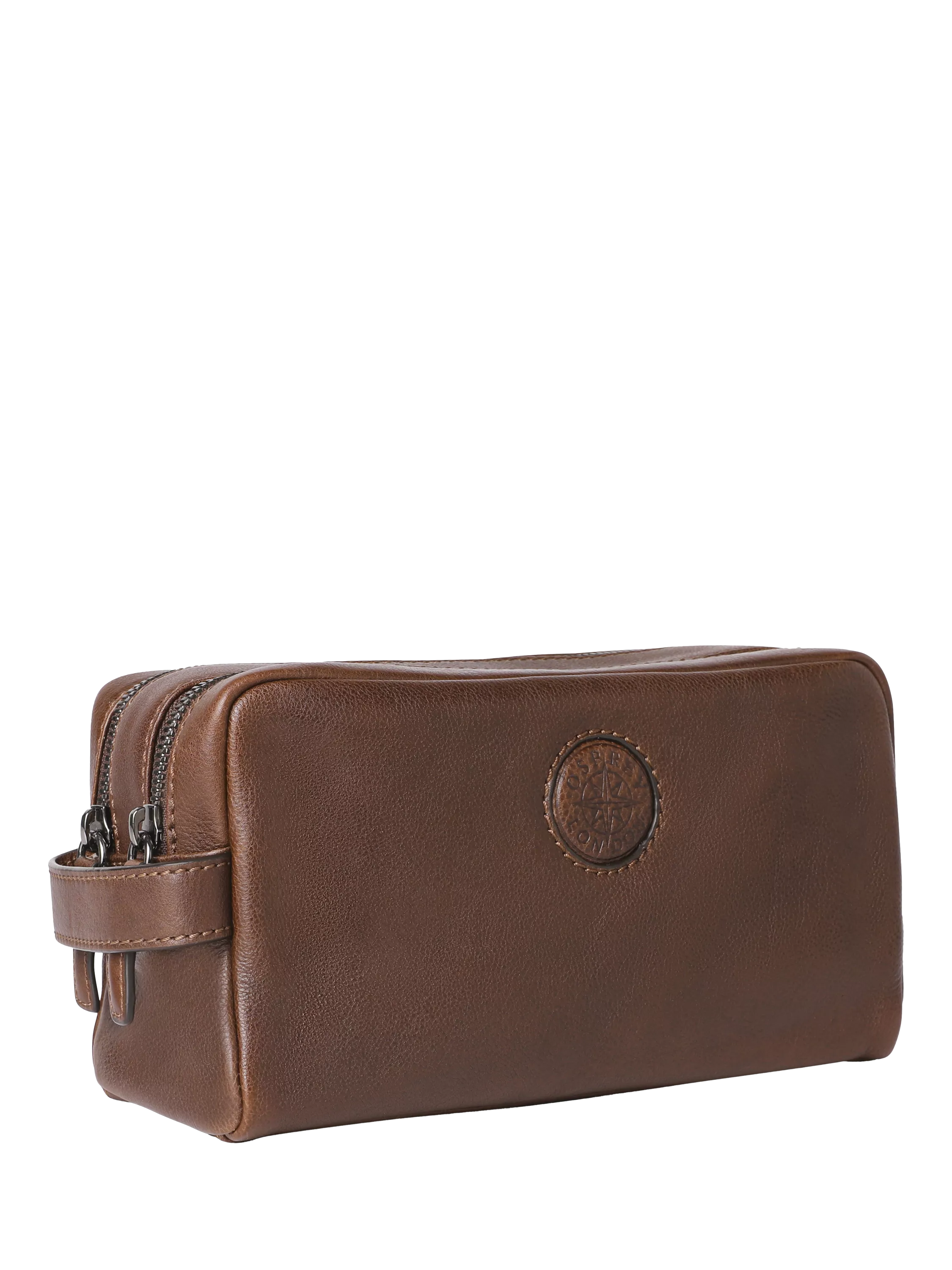 OSPREY LONDON The Compass Leather Washbag