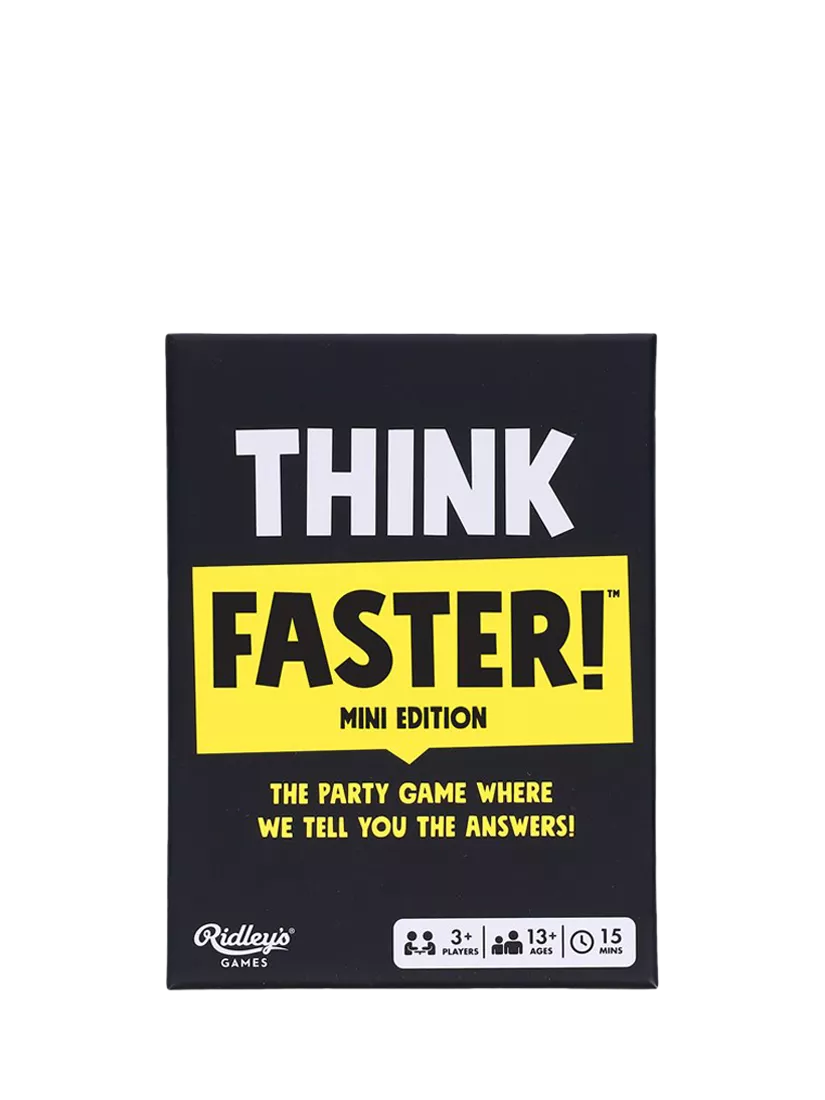 Ridley's Think Faster Mini Edition game, imported from the UK