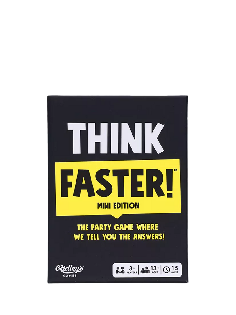 Ridley's Think Faster Mini Edition game, imported from the UK