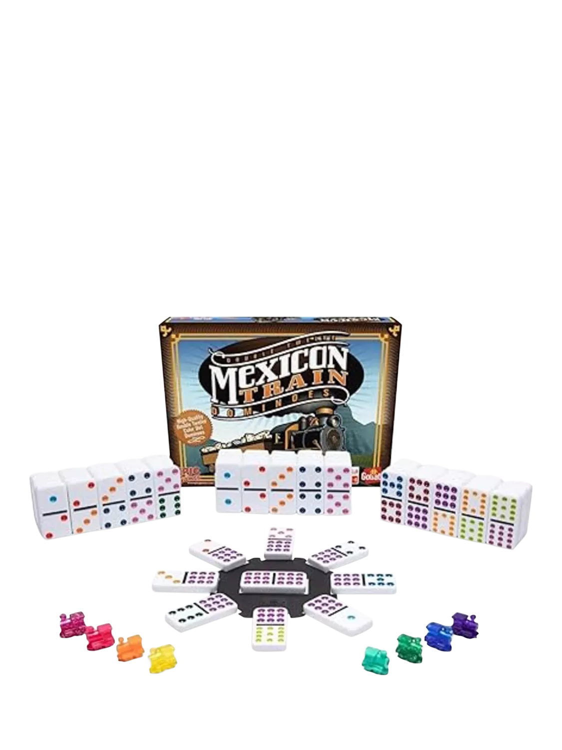 Goliath Mexican Train Dominoes board game, imported from the UK