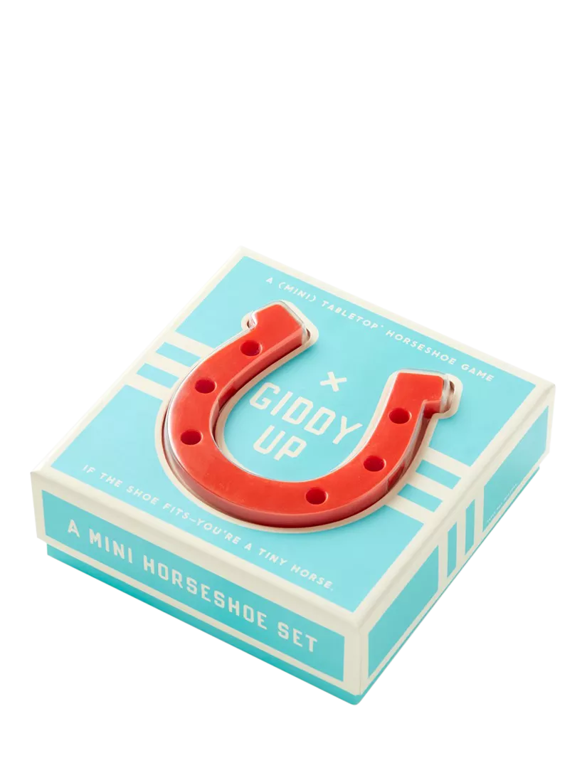 Galison indoor horseshoes game for parties, UK version
