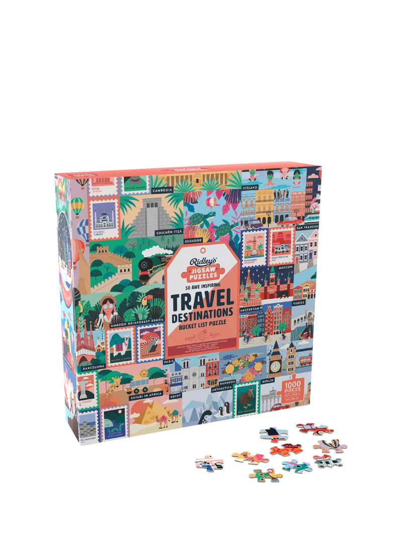 Ridley's Travel Destinations jigsaw puzzle 1000 pieces, imported from the UK
