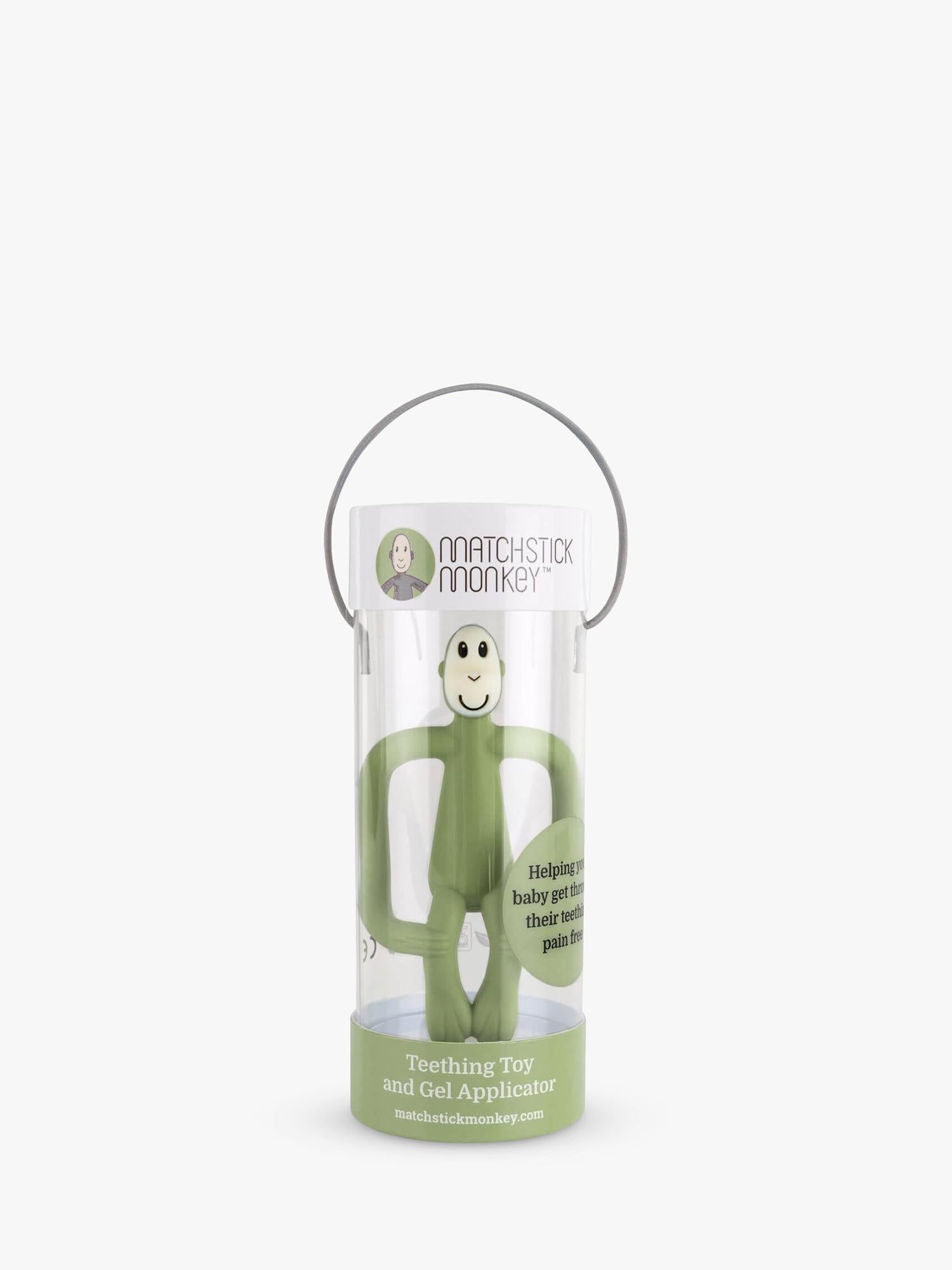 Matchstick Monkey olive teething toy with gel applicator, UK version