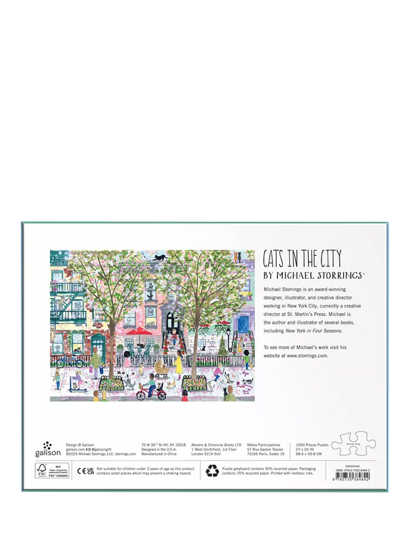 Galison Cats in the City jigsaw puzzle 1000 pieces - British product