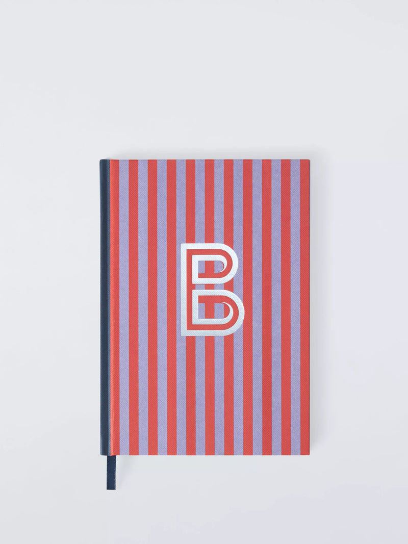 John Lewis Stripe Alphabet Notebook (Letter A) A5 Lined Hardback