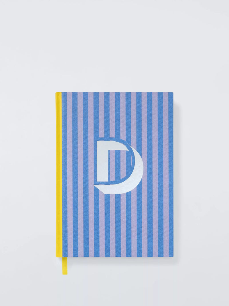 John Lewis Stripe Alphabet Notebook (Letter A) A5 Lined Hardback