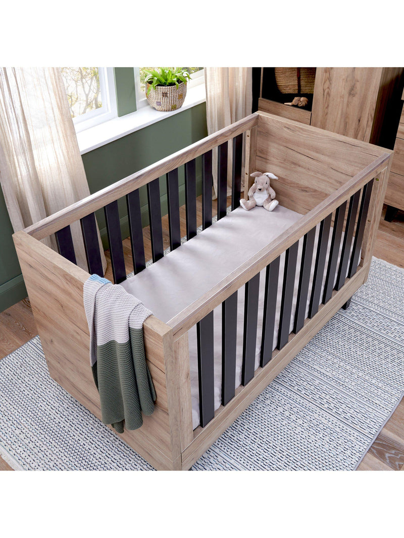 Tutti Bambini cot bed in oak slate finish (British brand)