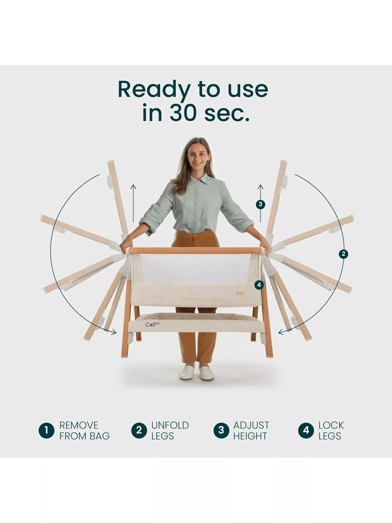 Tutti Bambini CoZee baby bedside crib (British brand)