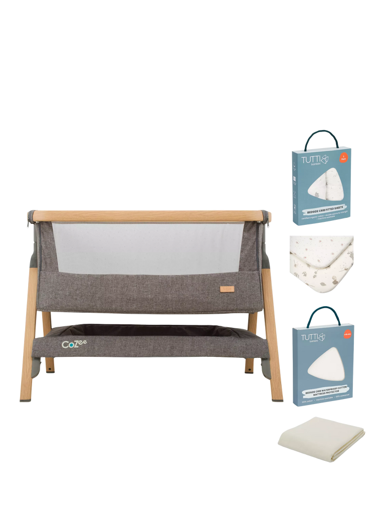 Tutti Bambini CoZee Bedside Crib Essential Starter Bundle