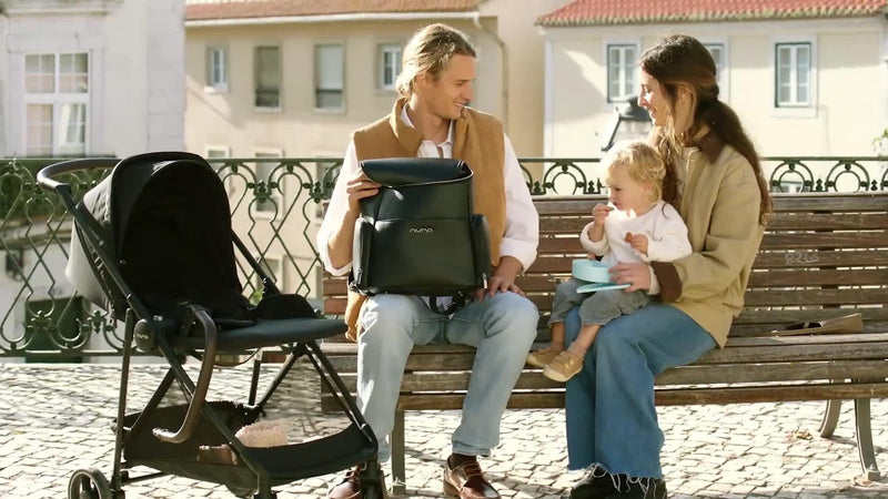 Nuna Essential Changing Bag leatherette diaper backpack (British brand)