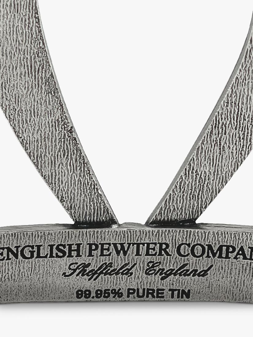 English Pewter Company heart shaped tin stand 10th anniversary - British product