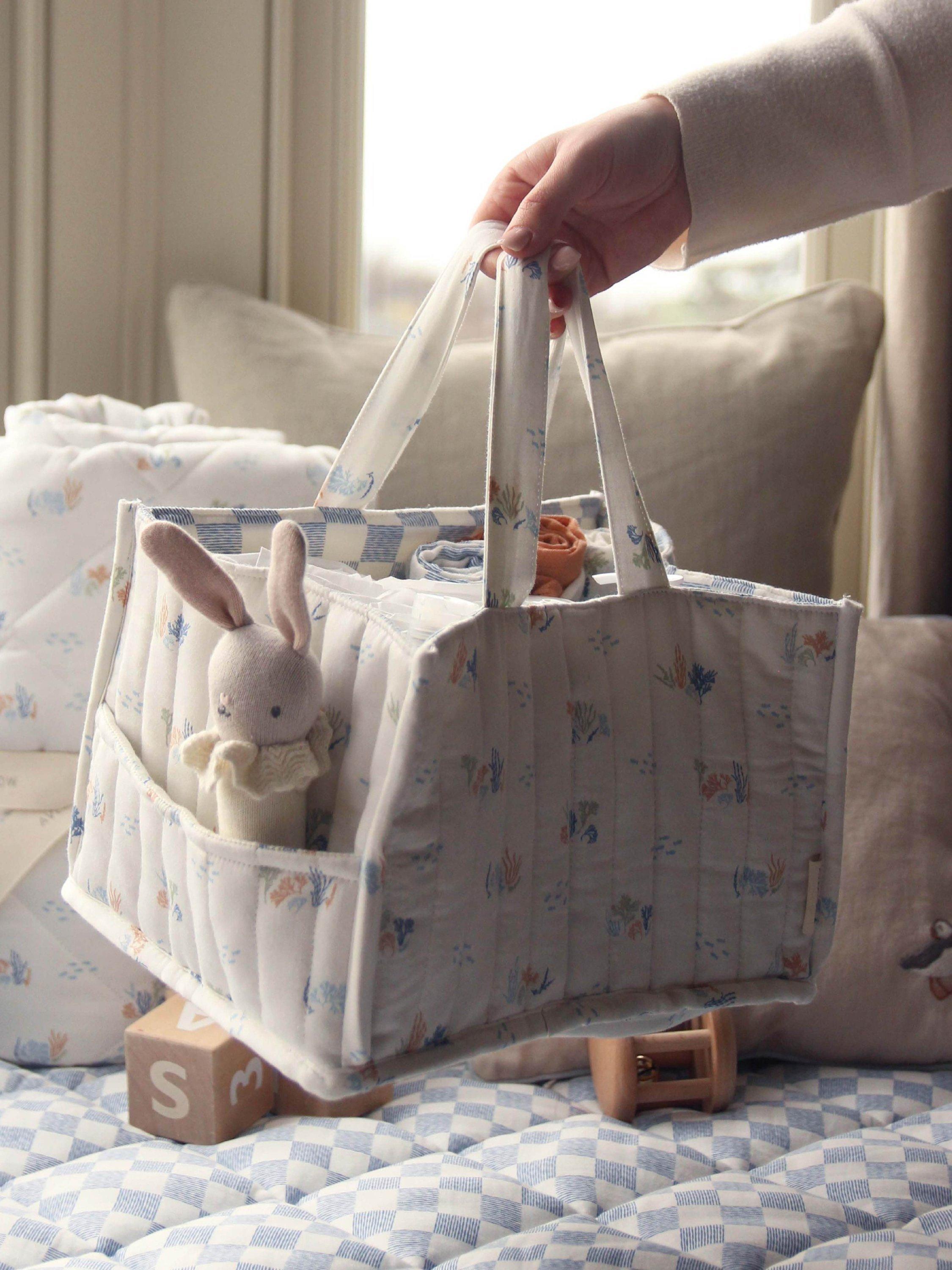 Avery Row quilted nappy caddy 27x20x18cm, UK version