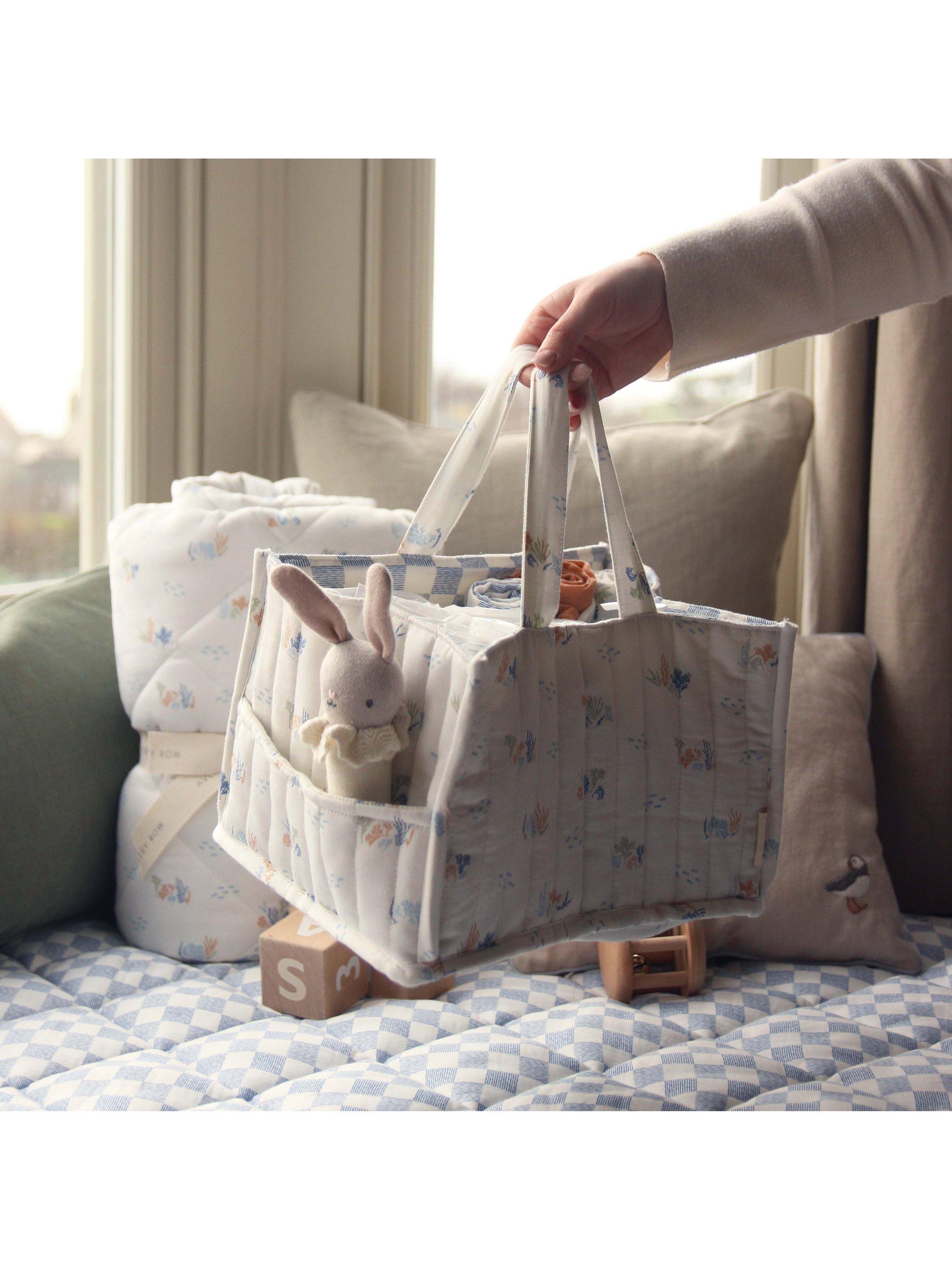 Avery Row quilted nappy caddy 27x20x18cm, UK version