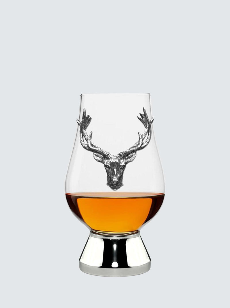 English Pewter Company Glencairn Whisky Crystal Glass Stag Tumbler 200Ml