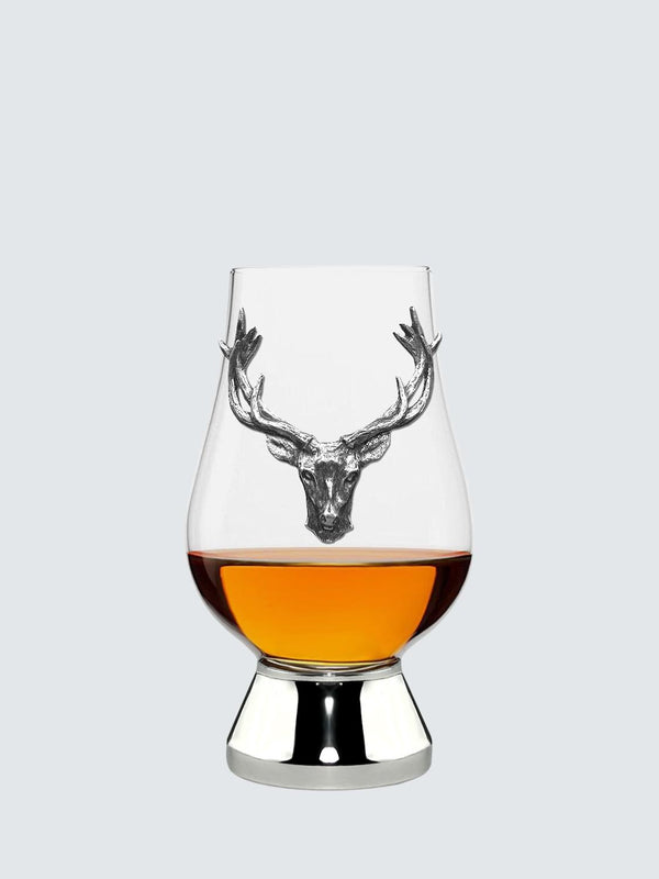 English Pewter Company Glencairn Whisky Crystal Glass Stag Tumbler 200Ml
