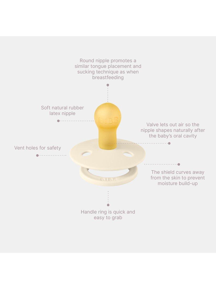 BIBS Liberty Eloise round baby soother pack of 2 - British product