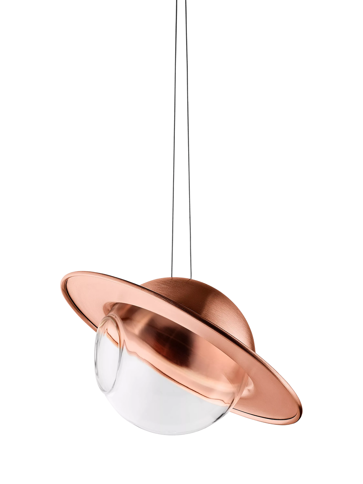 Eva Solo Saturn bird feeder with copper canopy and glass orb, imported from the UK