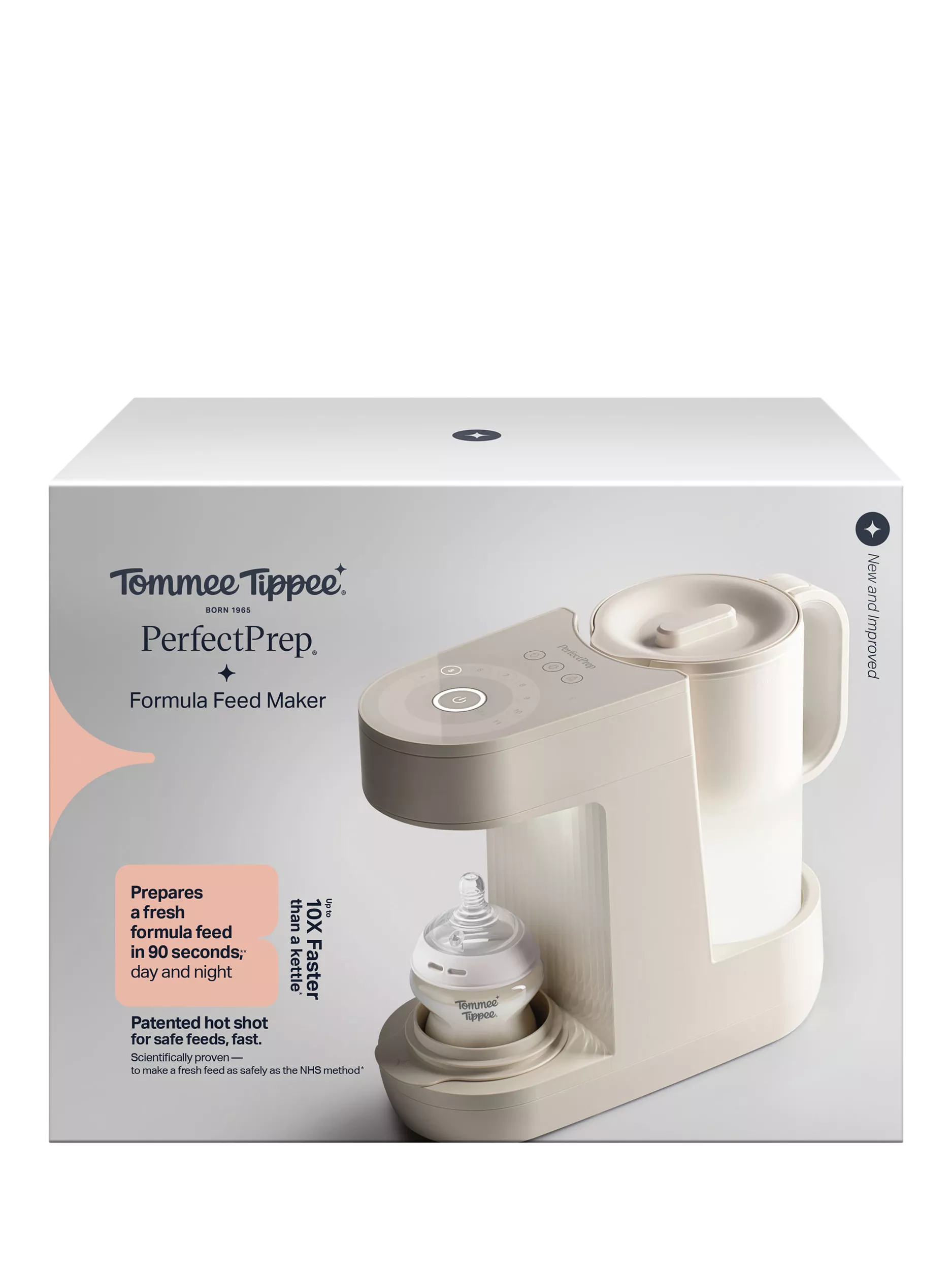 Tommee Tippee Perfect Prep baby formula feed maker, imported from the UK