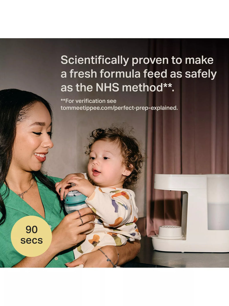 Tommee Tippee Perfect Prep baby formula feed maker, imported from the UK