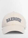 Barbour baseball cap in Salt colour with embroidered logo - British product