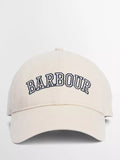 Barbour baseball cap in Salt colour with embroidered logo - British product