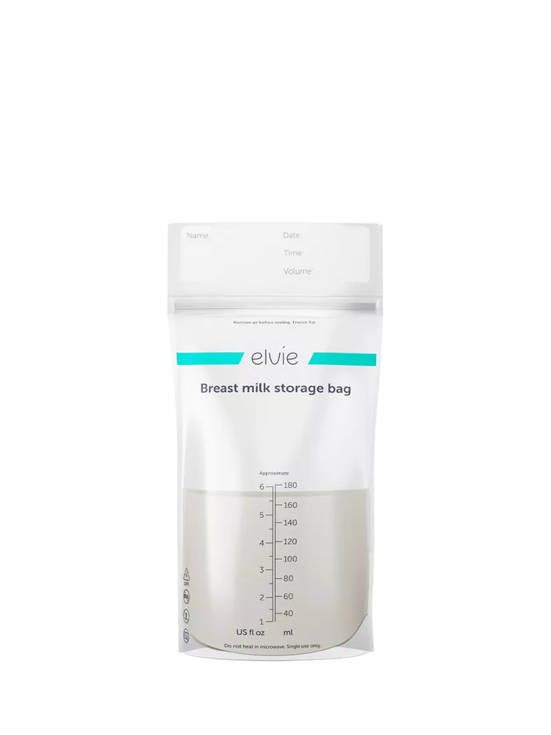 Elvie breast milk storage bags pack of 100 180ml - British product