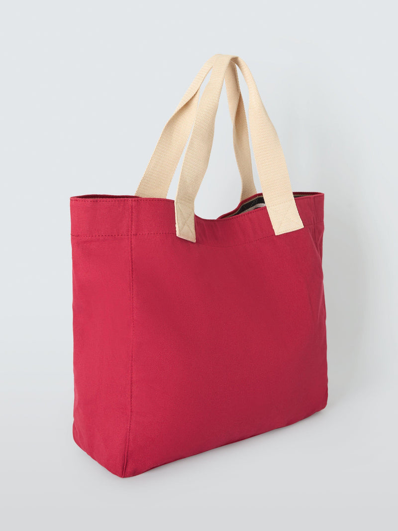 Barbour Logo Holiday tote bag in Athletic Red, imported from the UK