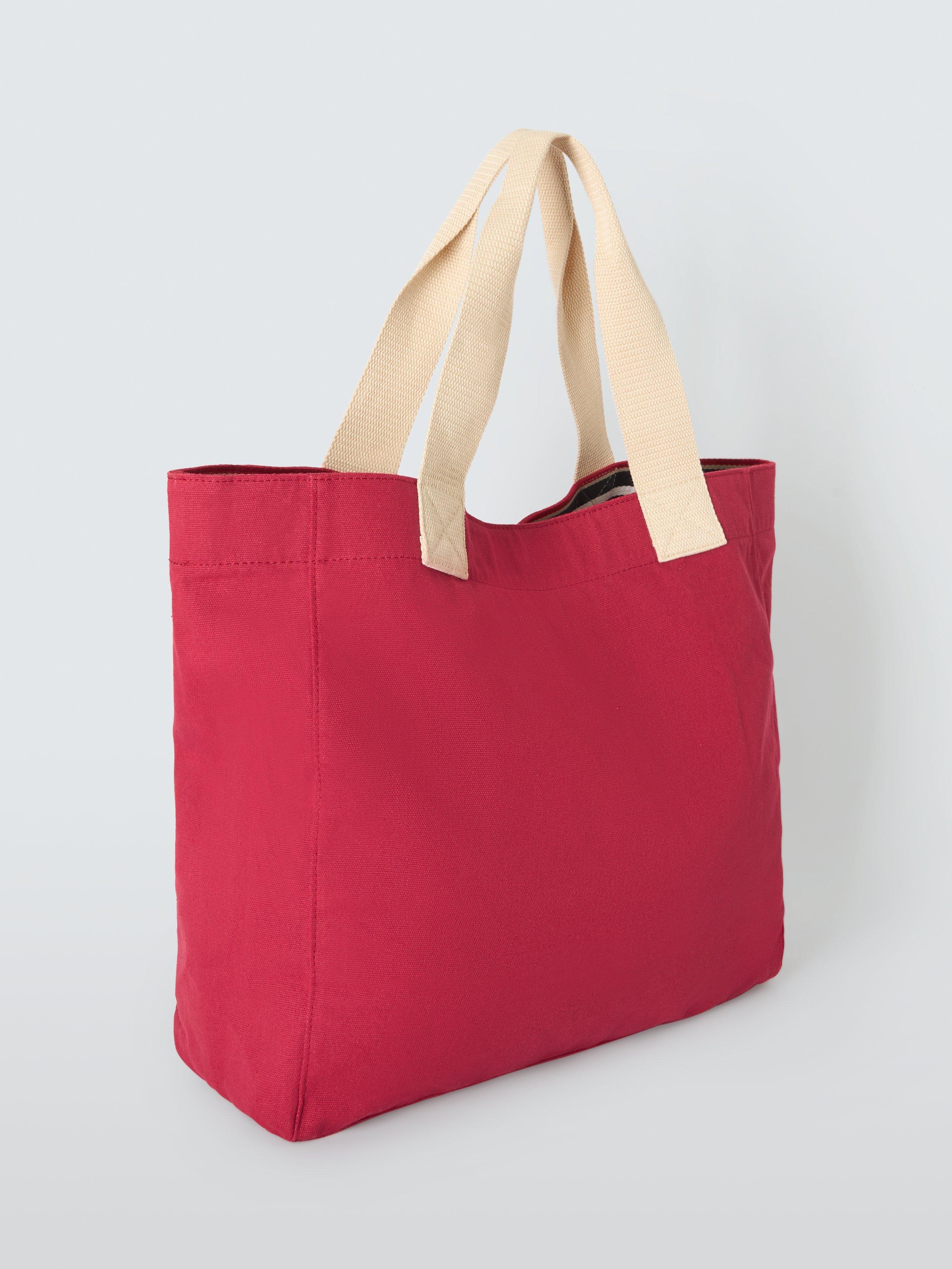 Barbour Logo Holiday tote bag in Athletic Red, imported from the UK