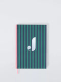 John Lewis Stripe Alphabet Notebook (Letter A) A5 Lined Hardback