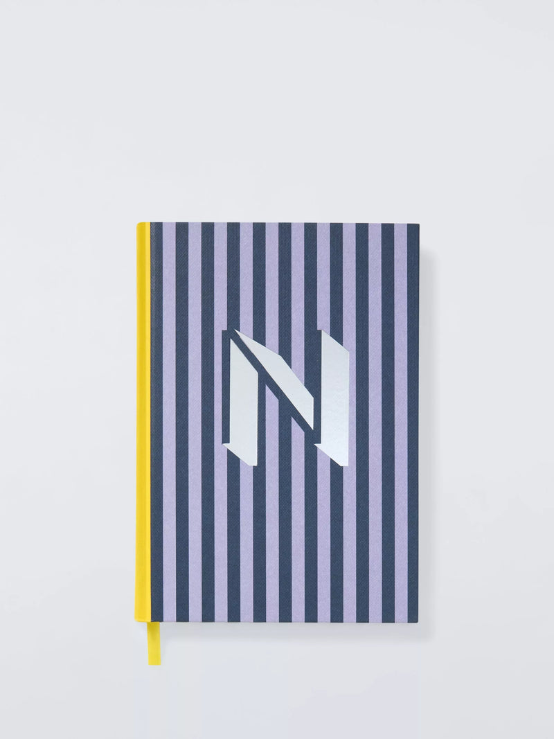 John Lewis Stripe Alphabet Notebook (Letter A) A5 Lined Hardback