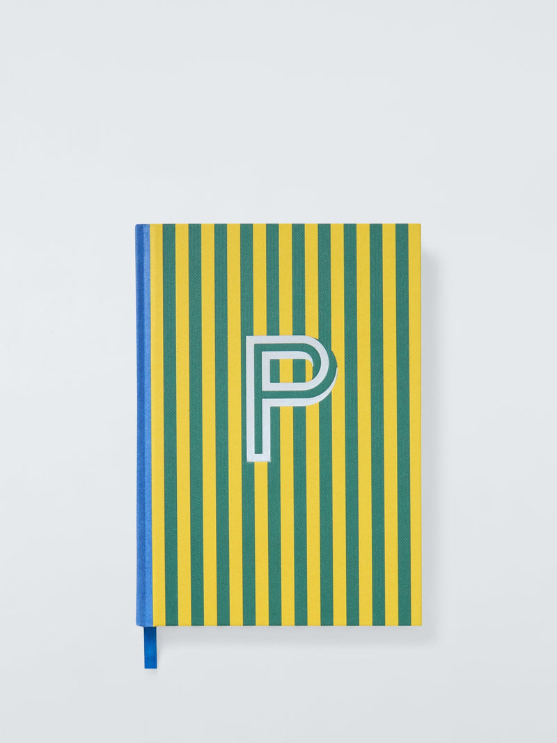 John Lewis Stripe Alphabet notebook A5 personalised letter A, UK version