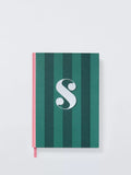 John Lewis Stripe Alphabet Notebook (Letter A) A5 Lined Hardback
