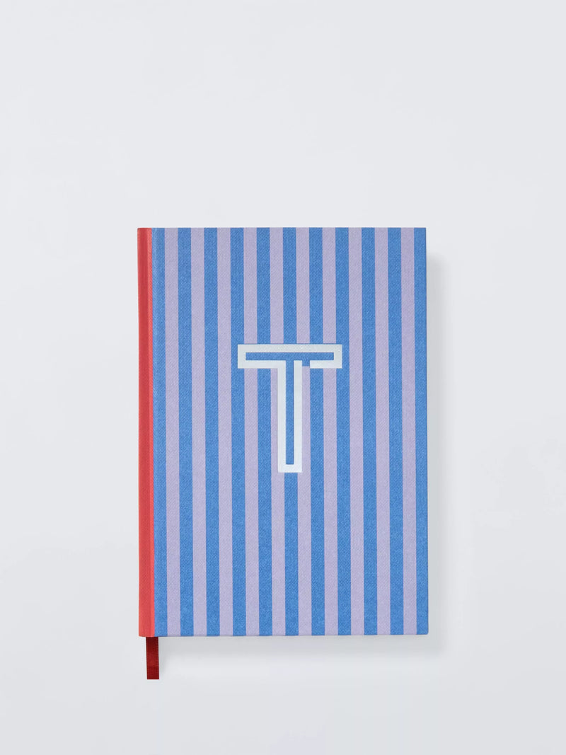 John Lewis Stripe Alphabet Notebook (Letter A) A5 Lined Hardback