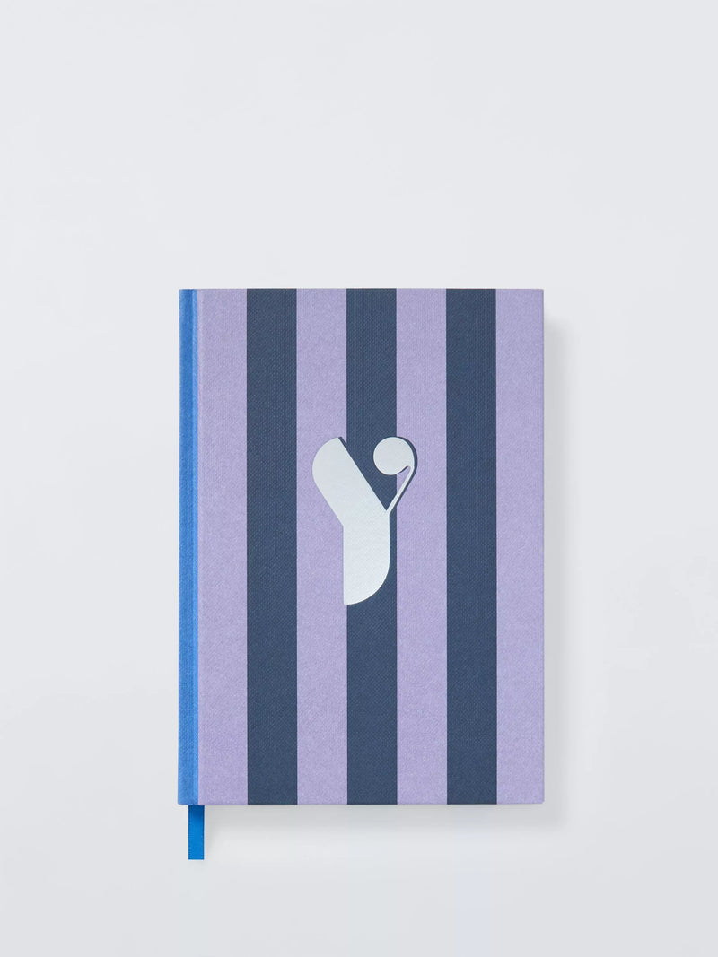 John Lewis Stripe Alphabet Notebook (Letter A) A5 Lined Hardback