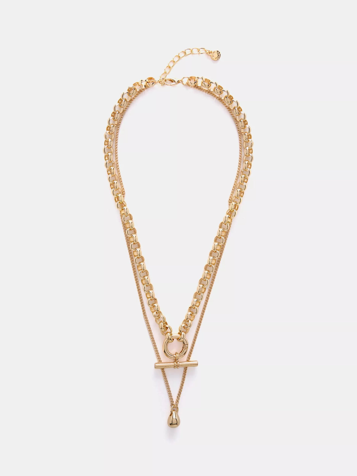 Mint Velvet layered necklace gold toned 45cm - British product