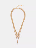 Mint Velvet layered necklace gold toned 45cm - British product