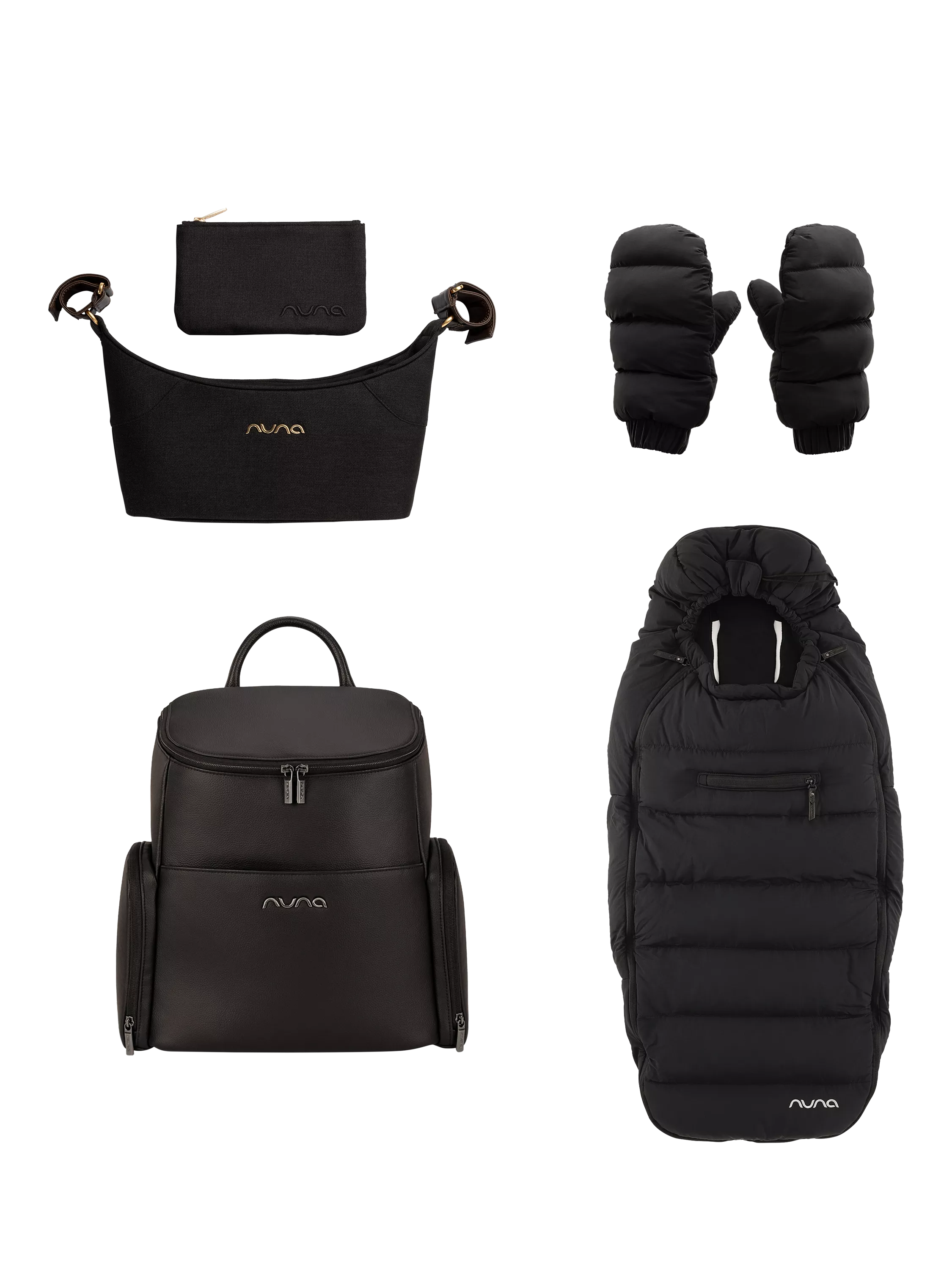 Nuna Winter Stroller Set with Organiser and Essential Bag Accessories, Chestnut