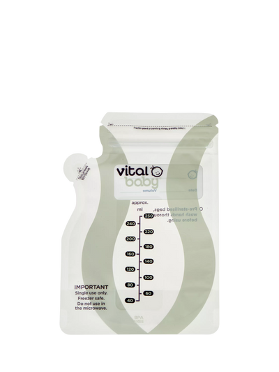 John Lewis Vital Baby Nurture Easy Pour Breast Milk Storage Bags, Pack of 30- Buy online at McGrocer
