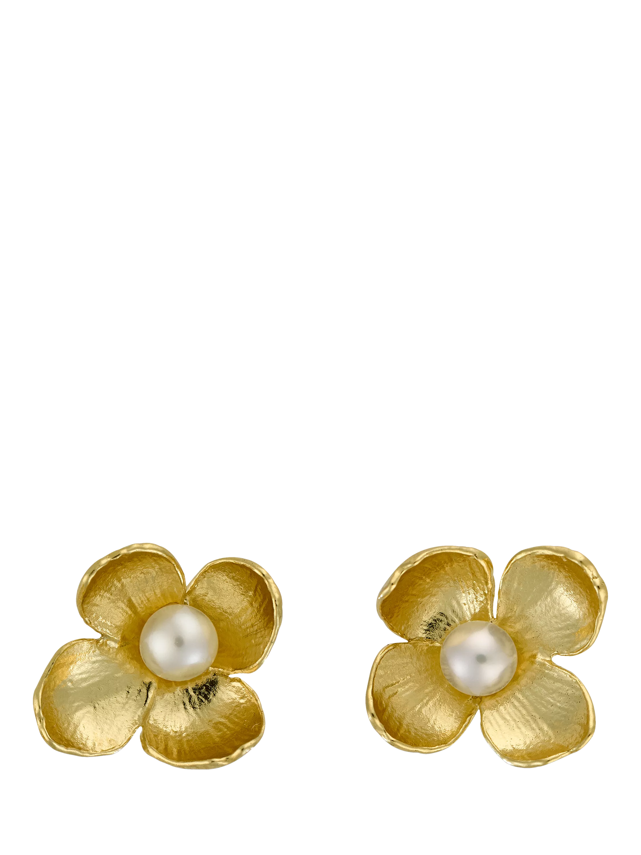 Alex Monroe Cuckoo Flower Earrings, Gold
