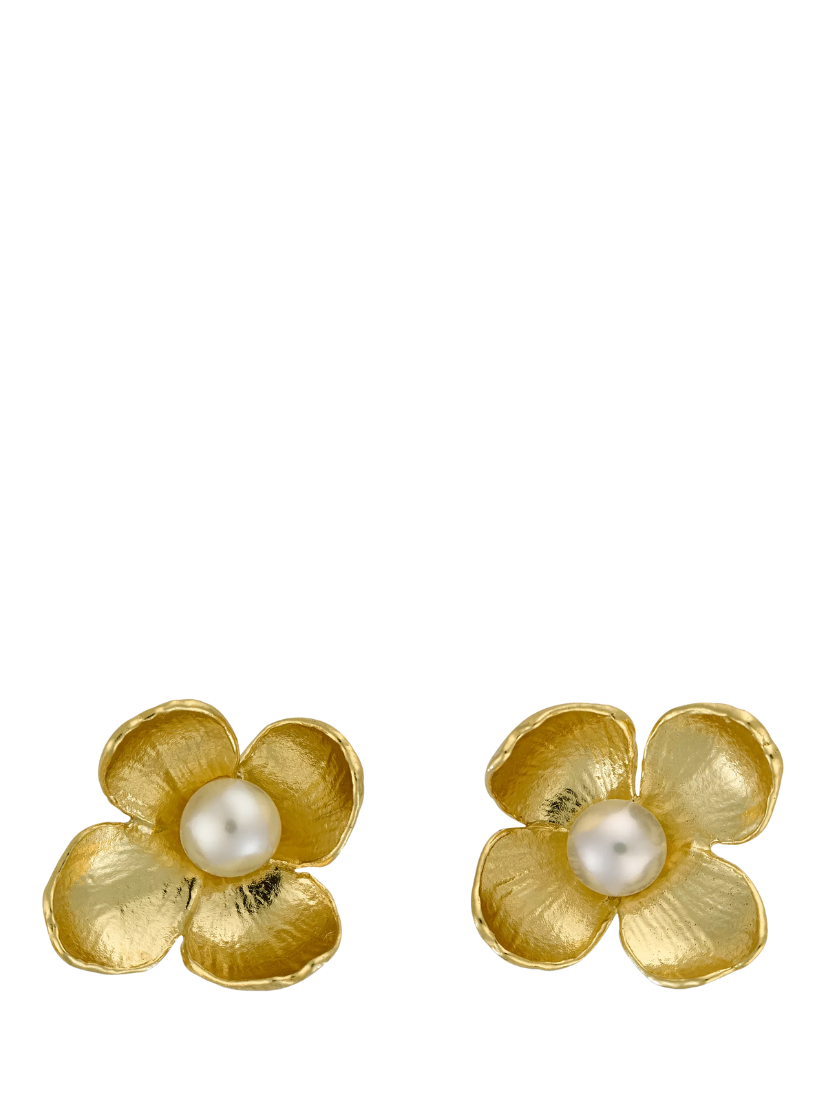 Alex Monroe Cuckoo Flower Earrings, Gold